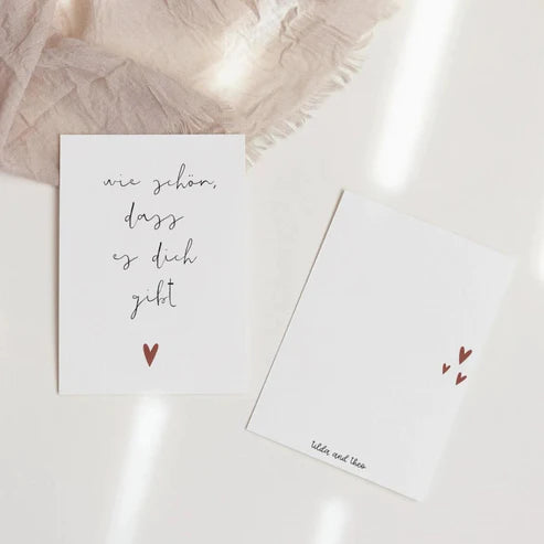 Postkarte - wie schön, dass es dich gibt