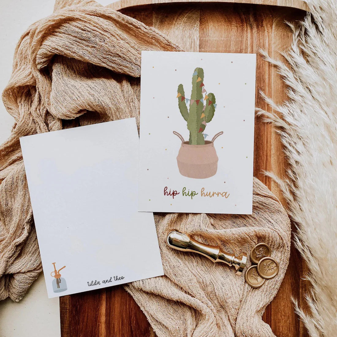 Postkarte „hip hip hurra“