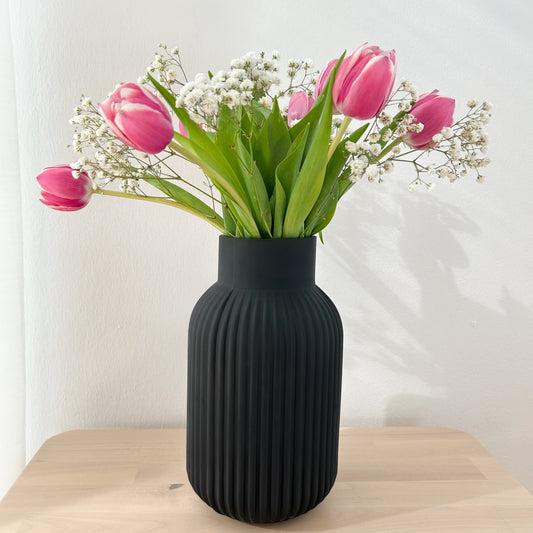 Vase Nordika schwarz