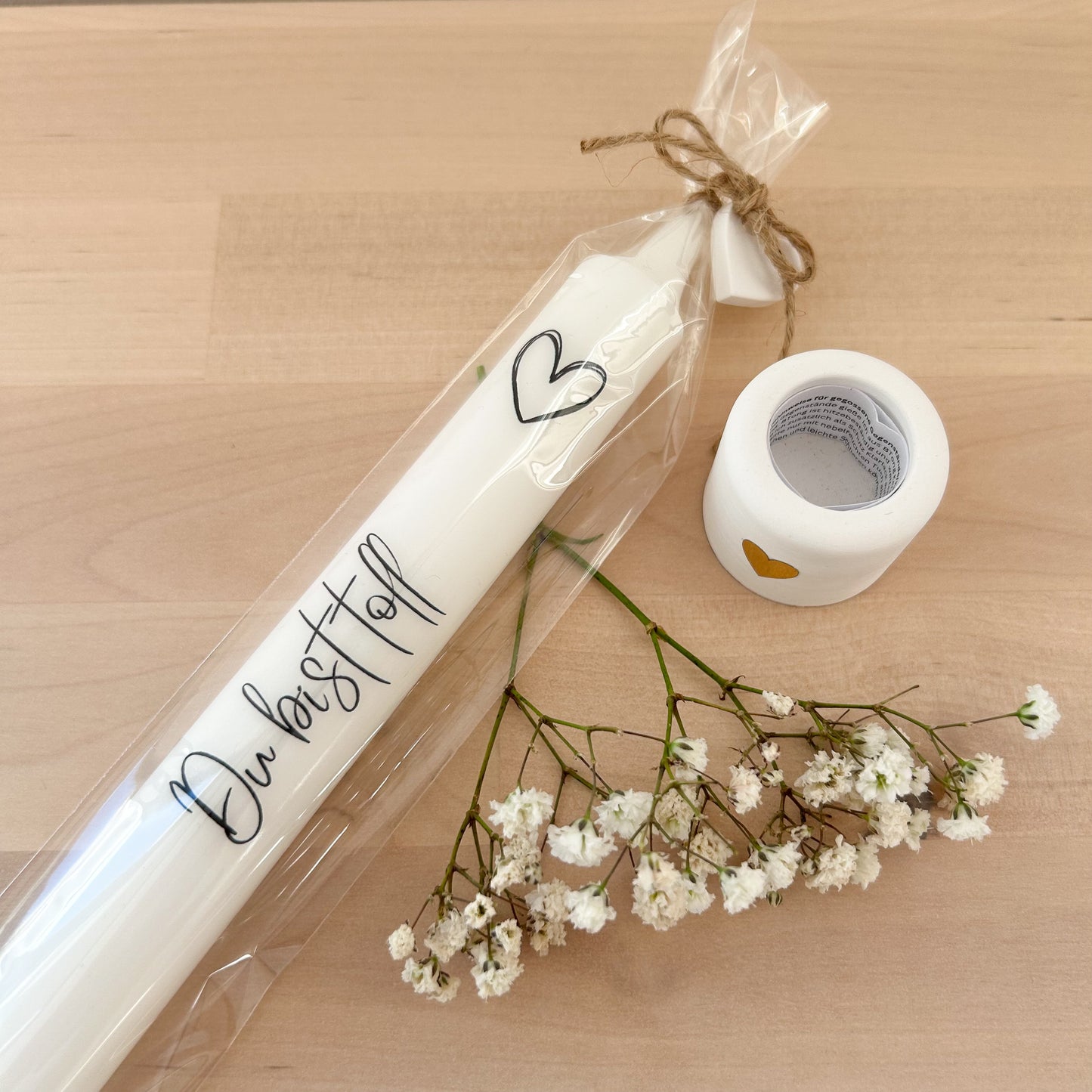 Kerzenhalter goldenes Herz