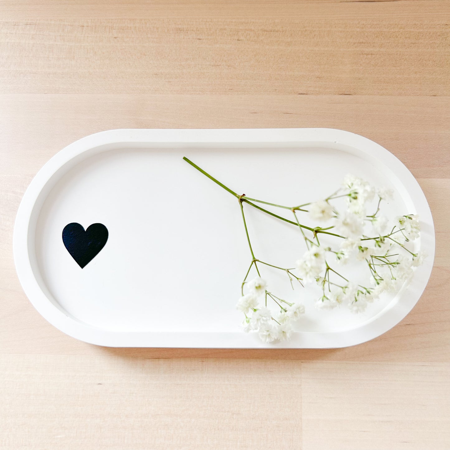 Kleines Tablett mit Herz