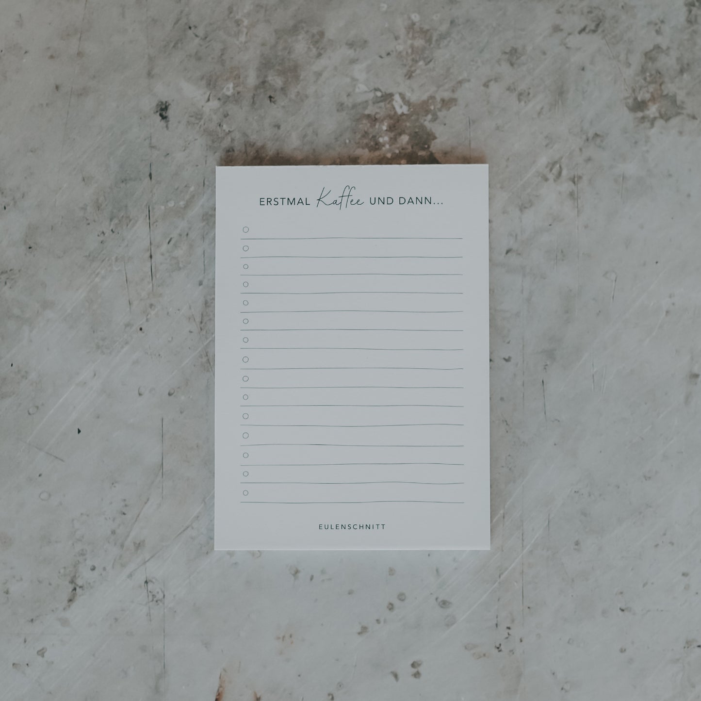 Block Erstmal Kaffee