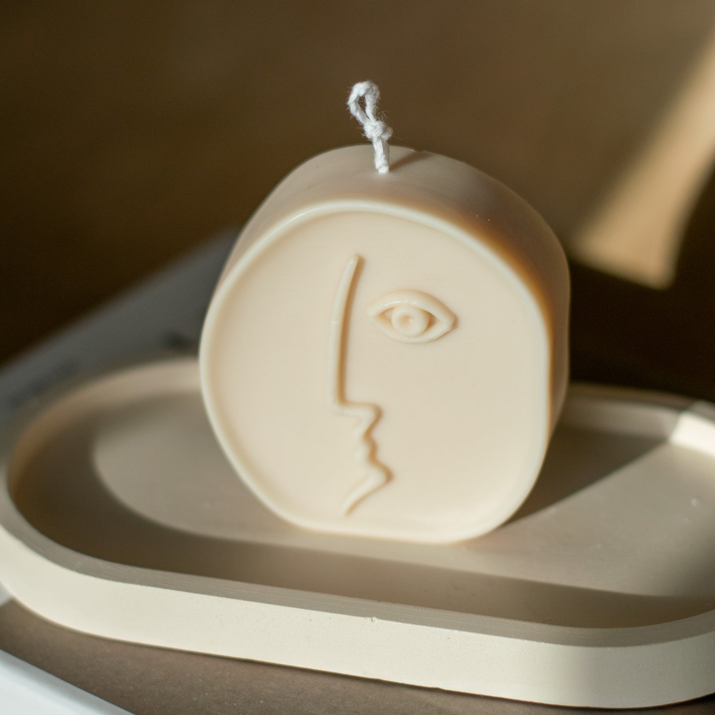 Gesichtskerze rund cream