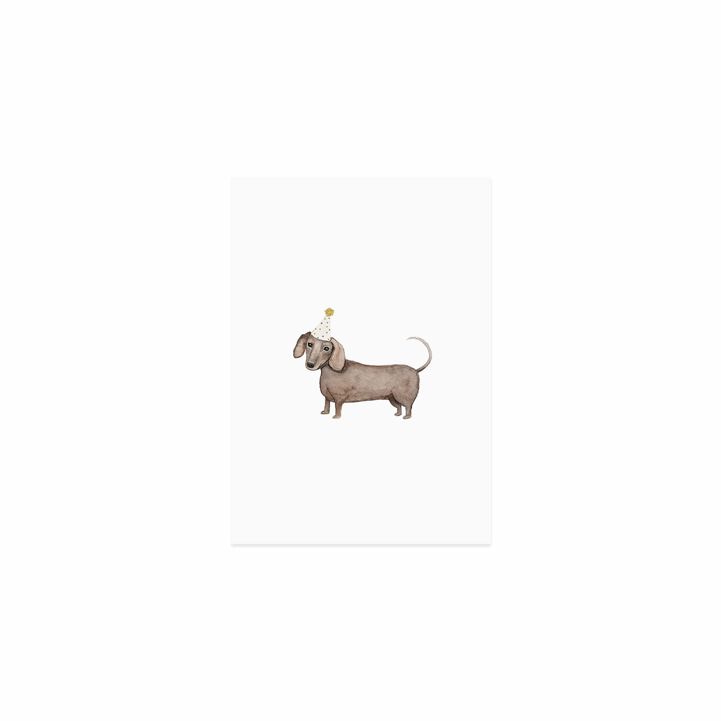 Aquarellkarte Dachshund