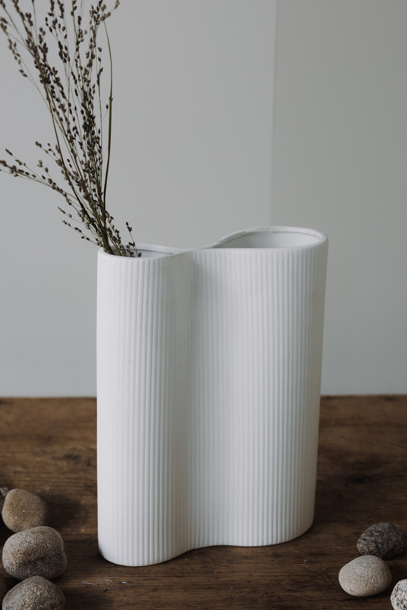 Doppelvase Bunn Weiß