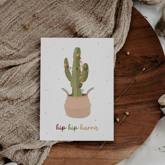 Postkarte „hip hip hurra“