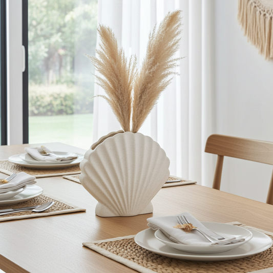 Vase Muschel Sand Finish