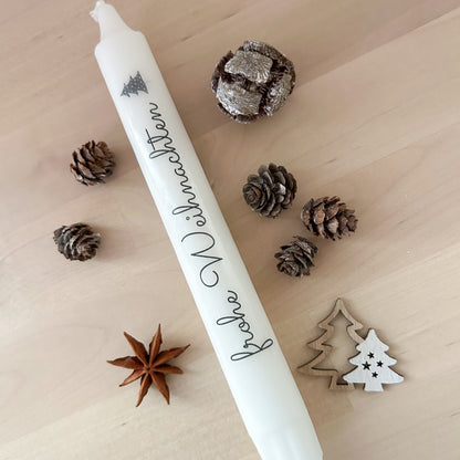 Weihnachtskerze "frohe Weihnachten"
