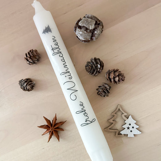 Weihnachtskerze "frohe Weihnachten"