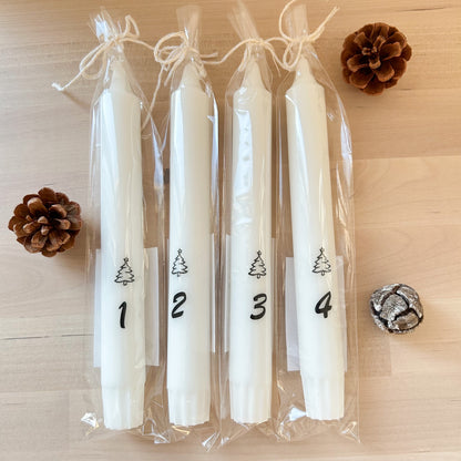 Kerzenhalter mit Adventskerzen - Set