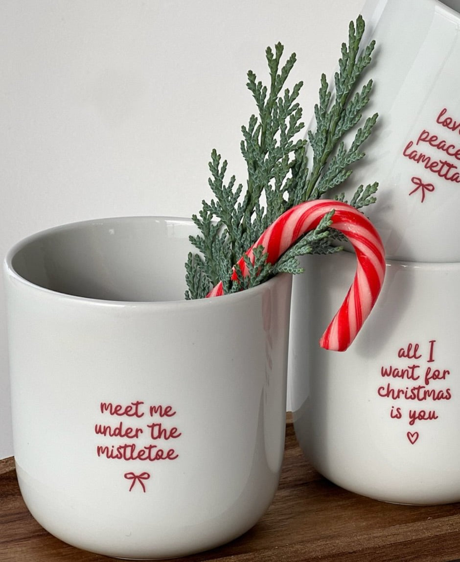 Becher „meet me under the mistletoe“