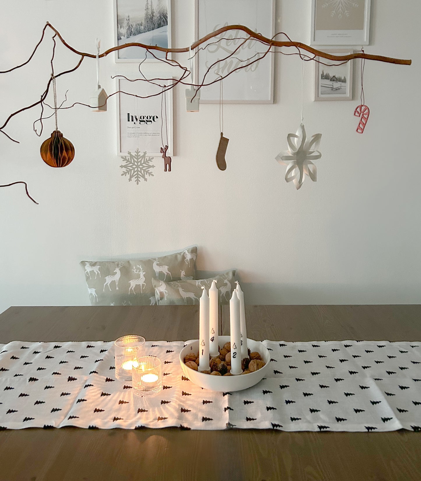 Leinen Tischläufer Tanne