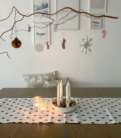 Leinen Tischläufer Tanne