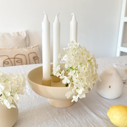 Kerzenhalter beige Keramik