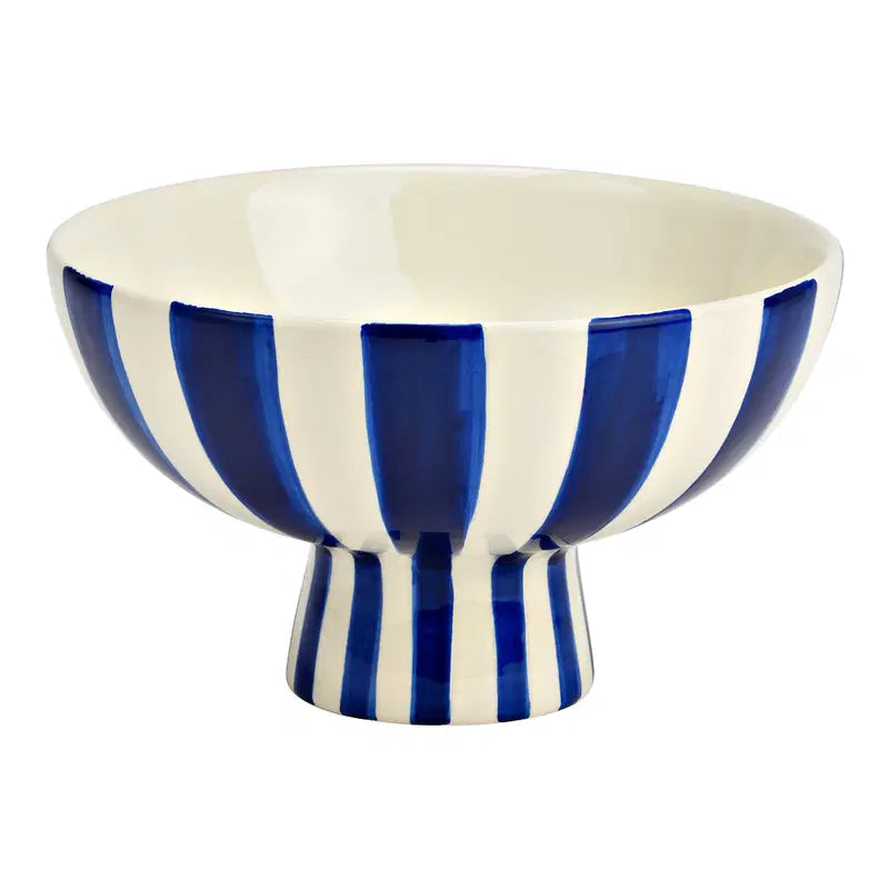 Deko Schale blau gestreift