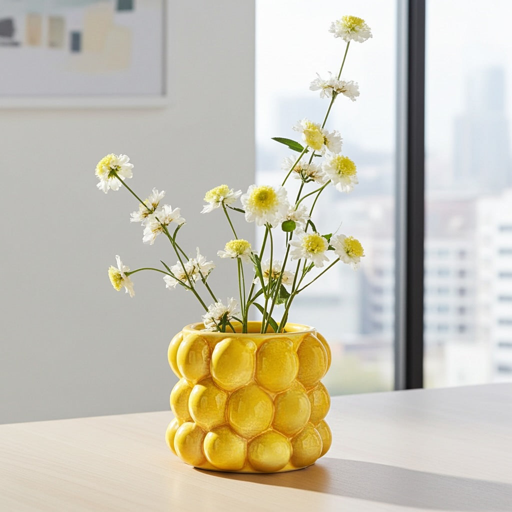 Zitronenvase mit 3D Zitronen