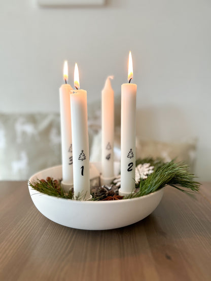 Granholmen weiße Kerzenschale