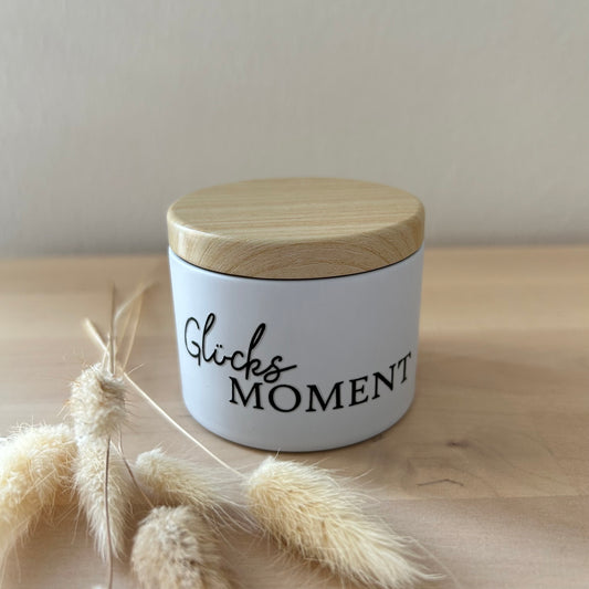 Kerze im Gefäß „Glücksmoment“