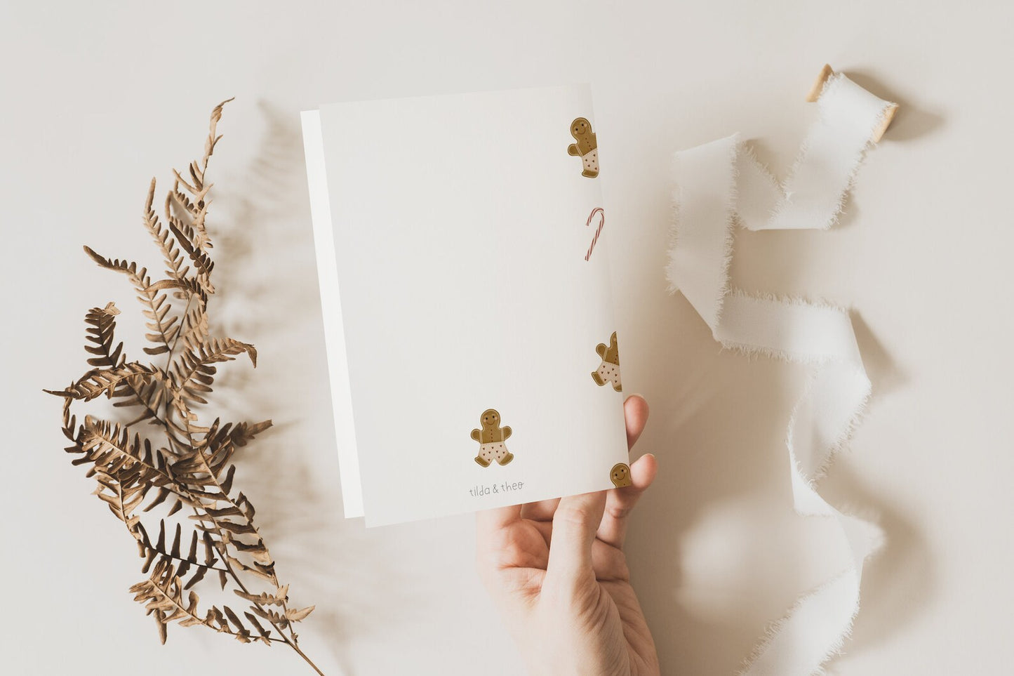 Weihnachtskarte Lebkuchen & Zuckerstange