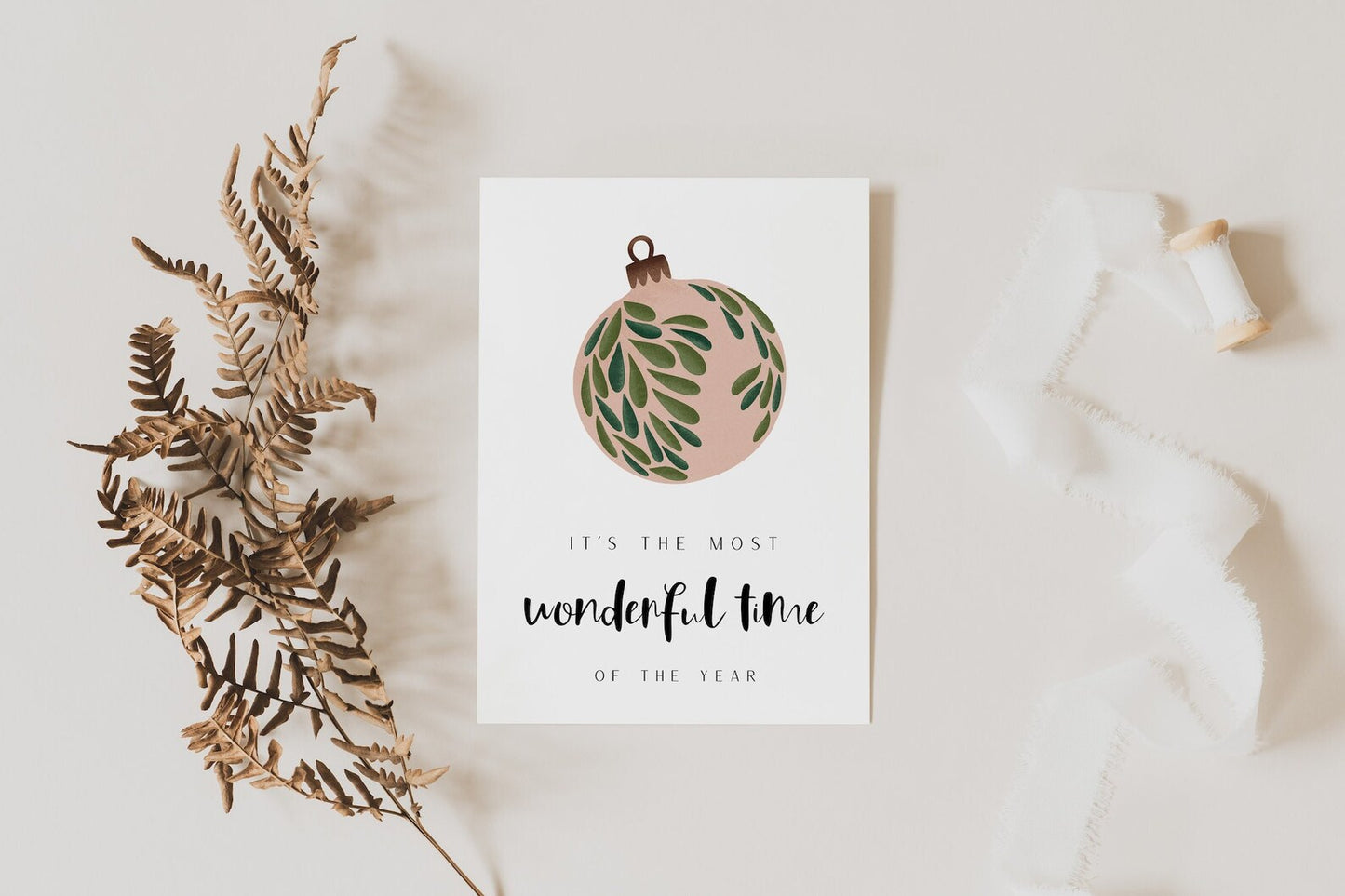 Weihnachtskarte Christbaumkugel