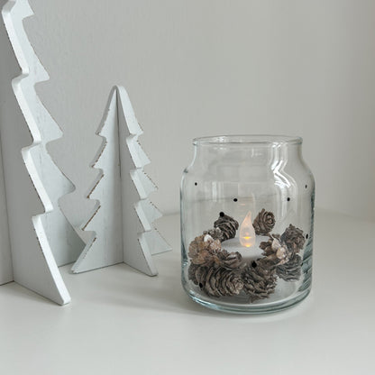 Vase aus Glas klein Punkte