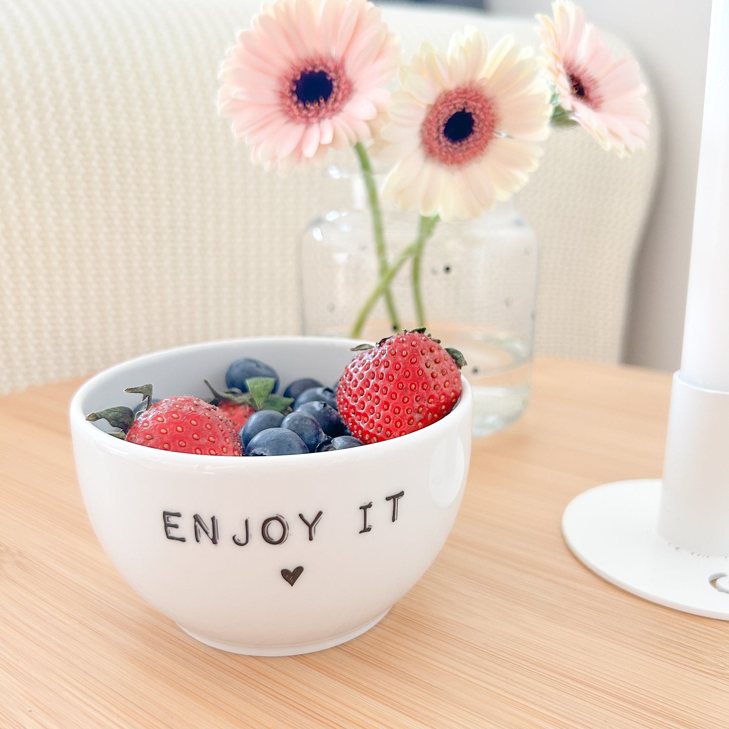 Dip Schale Porzellan "enjoy it"