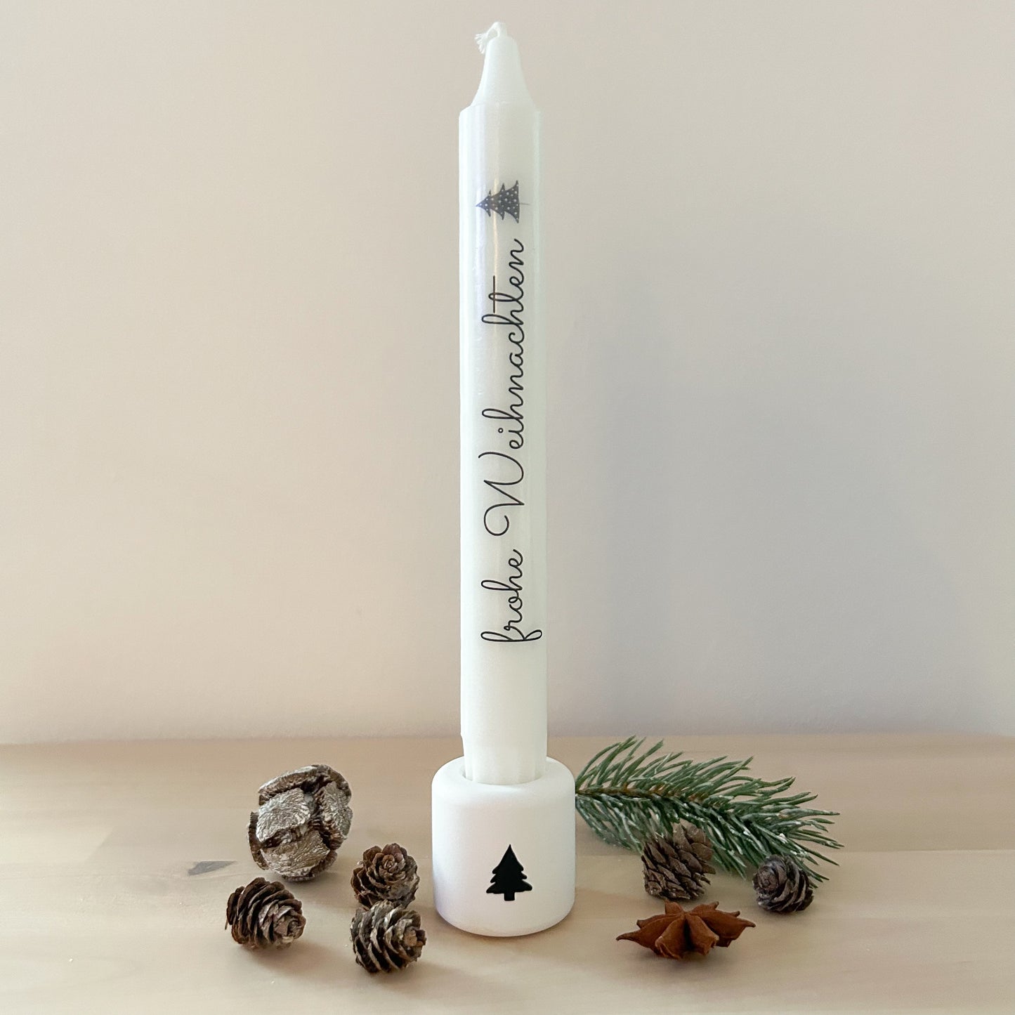 Weihnachtskerze "frohe Weihnachten"