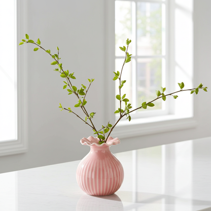 Vase Pastell mit Wellenrand in 3 Farben erhältlich