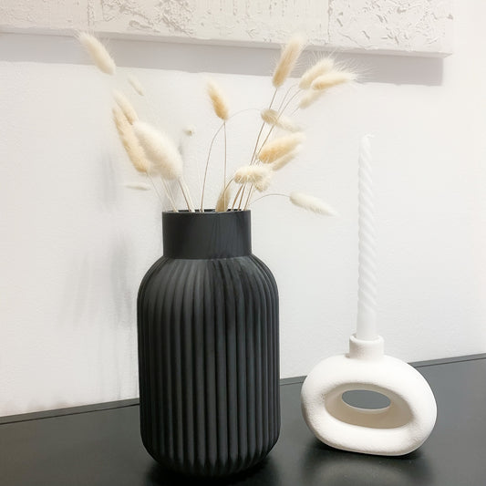Vase Nordika schwarz
