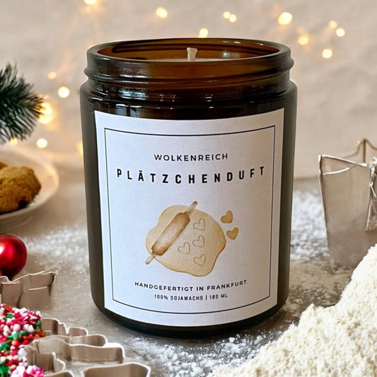 Duftkerze Plätzchenduft/Sojawachs