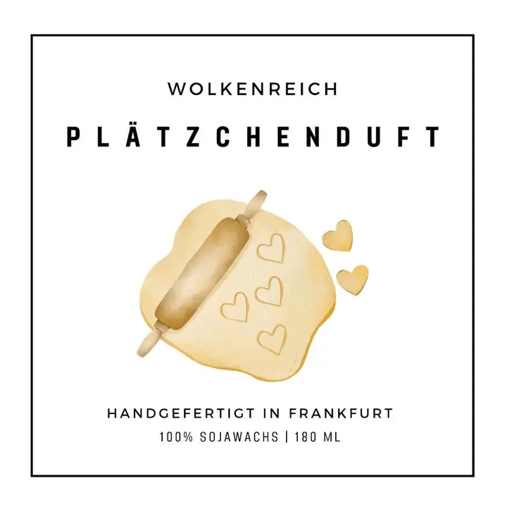 Duftkerze Plätzchenduft/Sojawachs