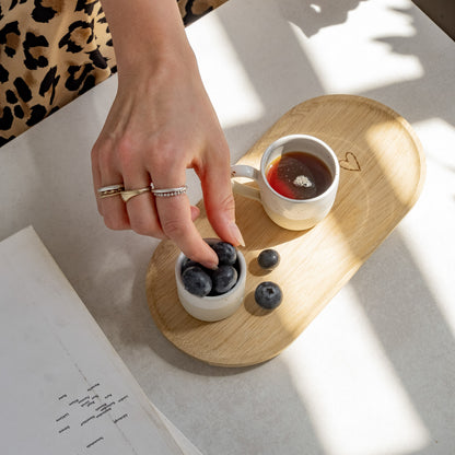 Tablett Herz aus Eiche