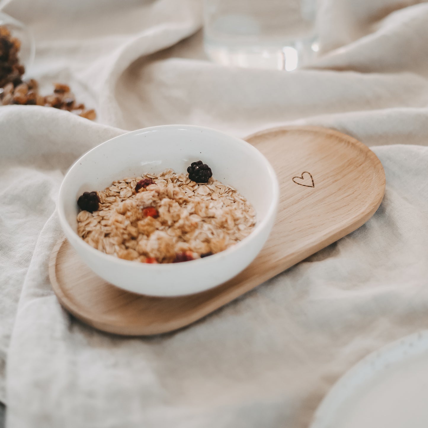 Tablett Herz aus Eiche