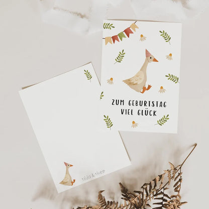 Postkarte "zum Geburtstag viel Glück"