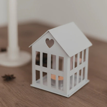 Metallhaus klein weiß