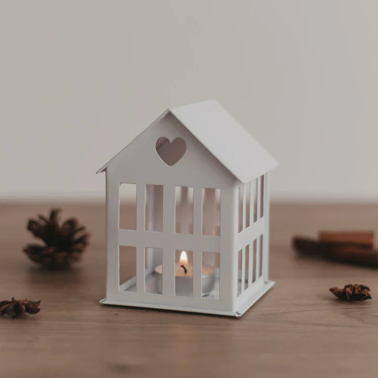 Metallhaus klein weiß