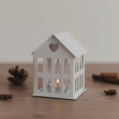 Metallhaus klein weiß