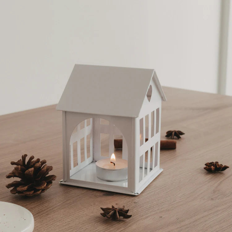 Metallhaus klein weiß