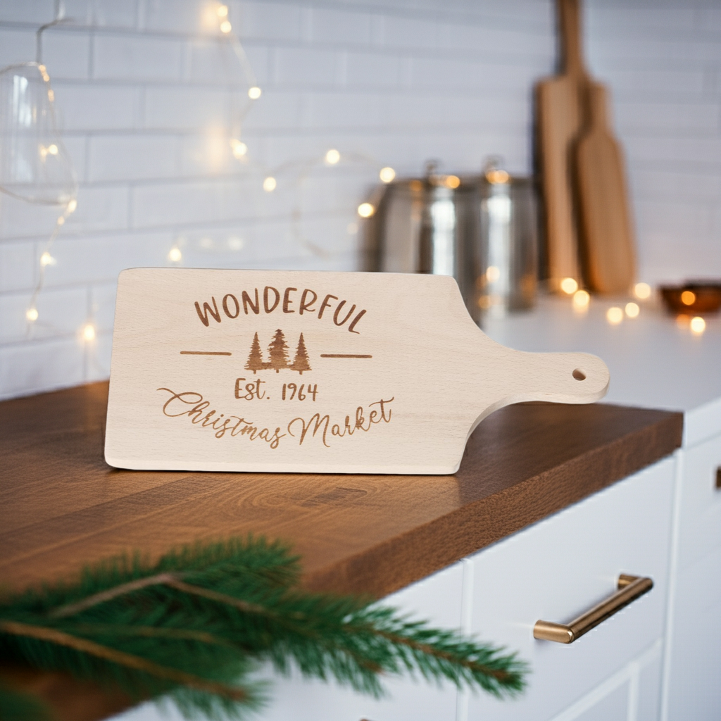 Holzbrett Farmer "Wonderful Christmas Market"