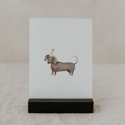 Aquarellkarte Dachshund