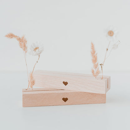 Karten- und Blumenhalter 2er Set Herz