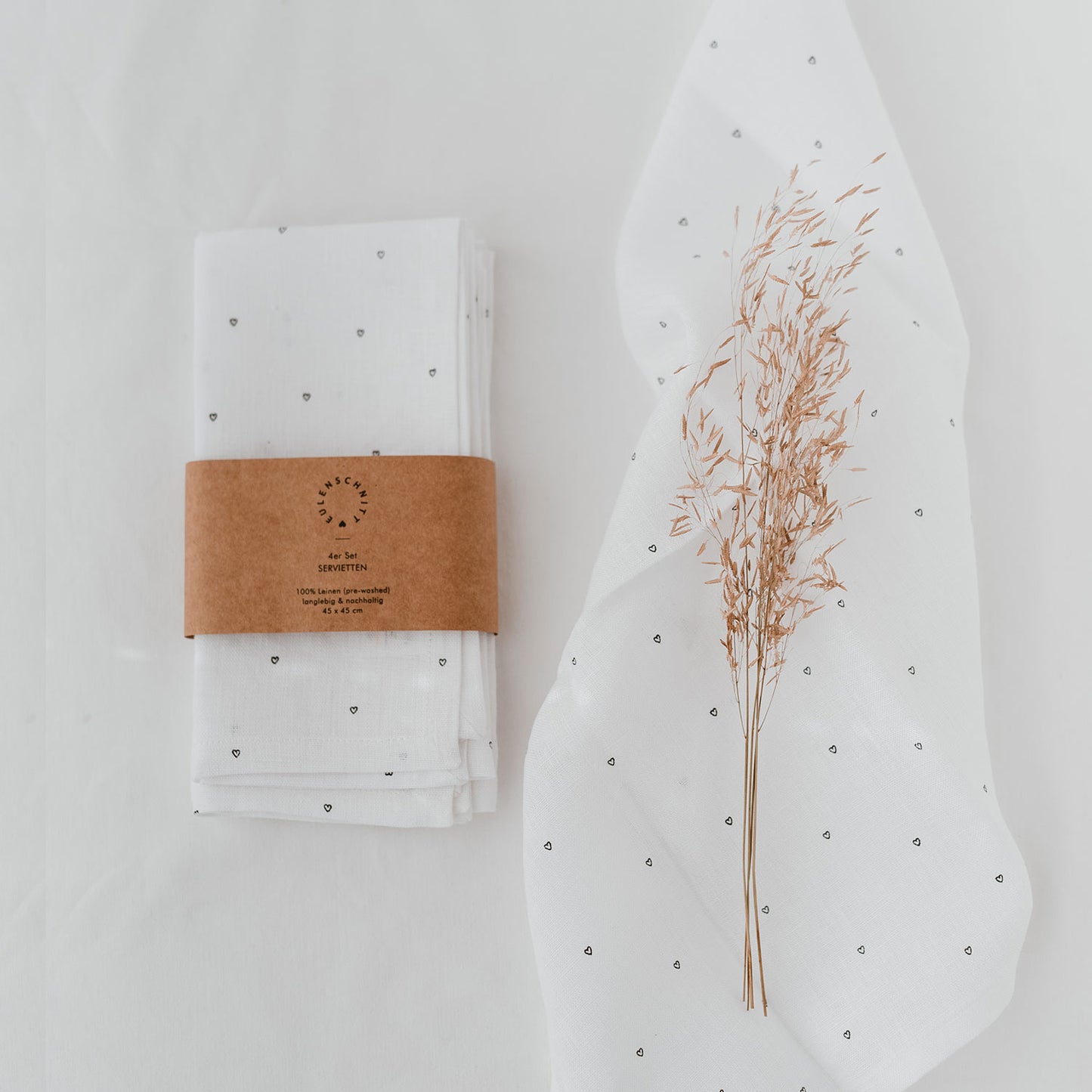 Servietten Herzen im 4er Set